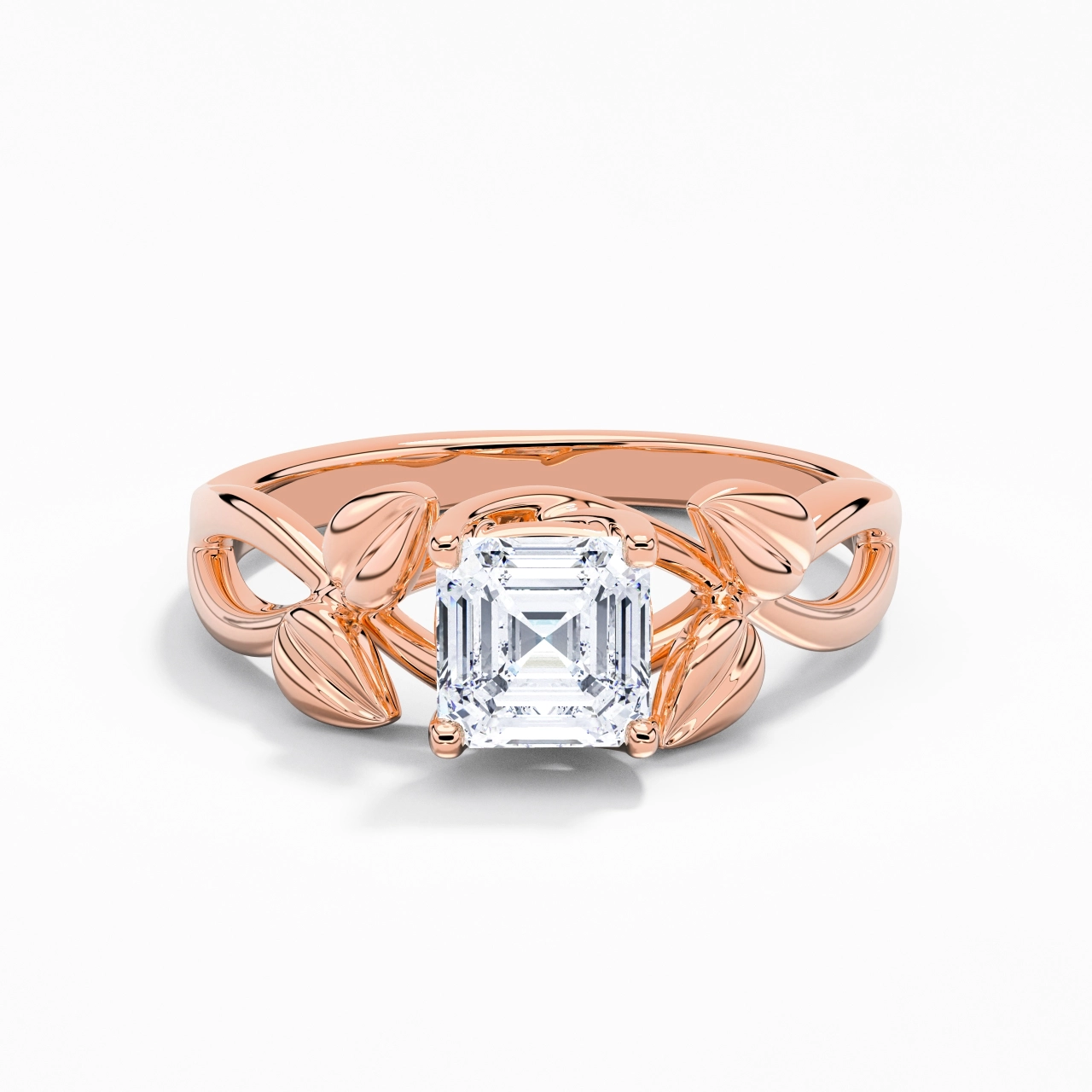 Nature Unique Asscher 1.00ct Moissanite Bague de fiançailles