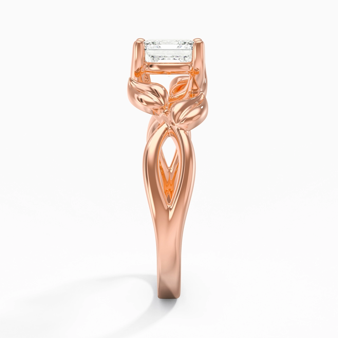 Nature Unique Asscher 1.00ct Moissanite Bague de fiançailles