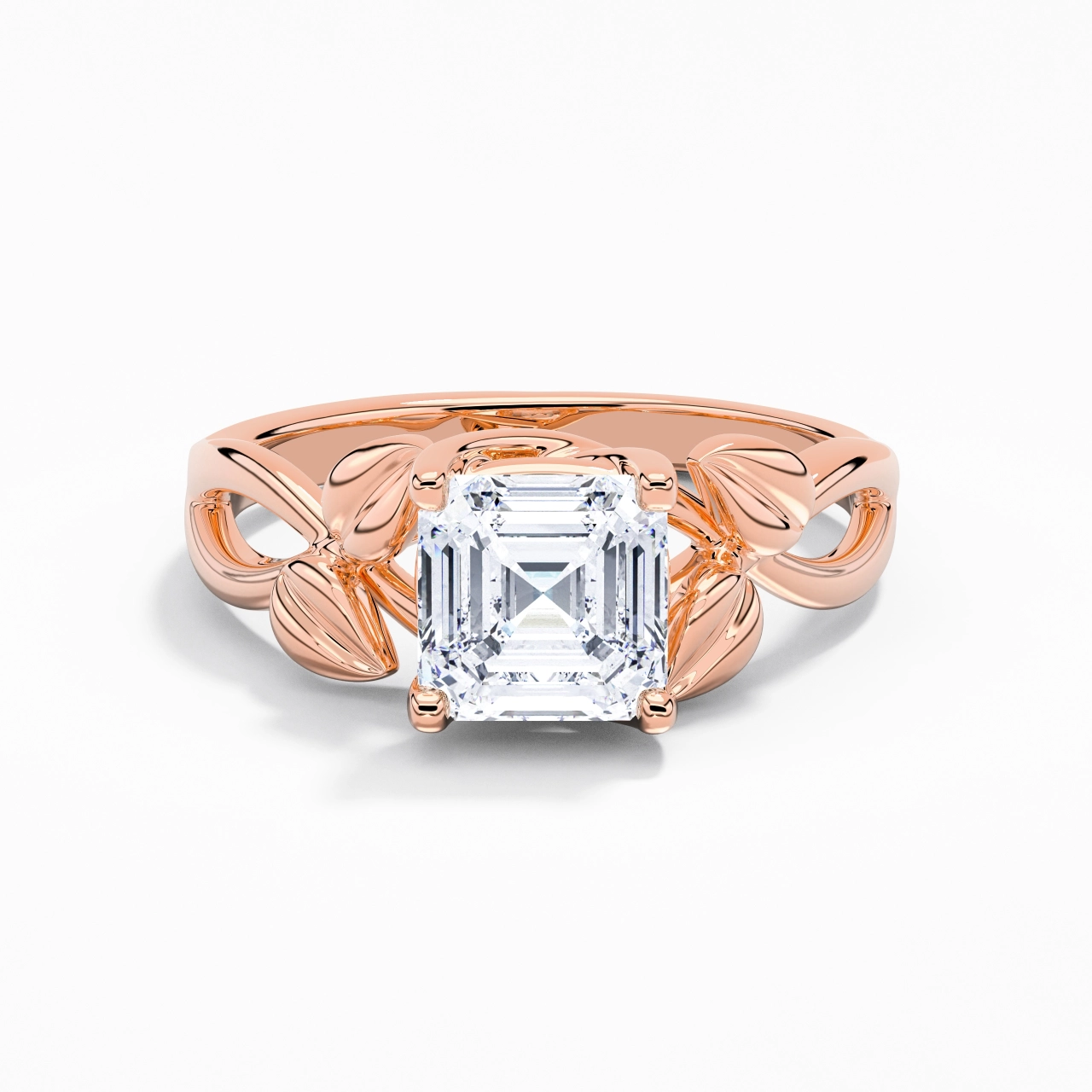 Nature Unique Asscher 2.00ct Moissanite Bague de fiançailles
