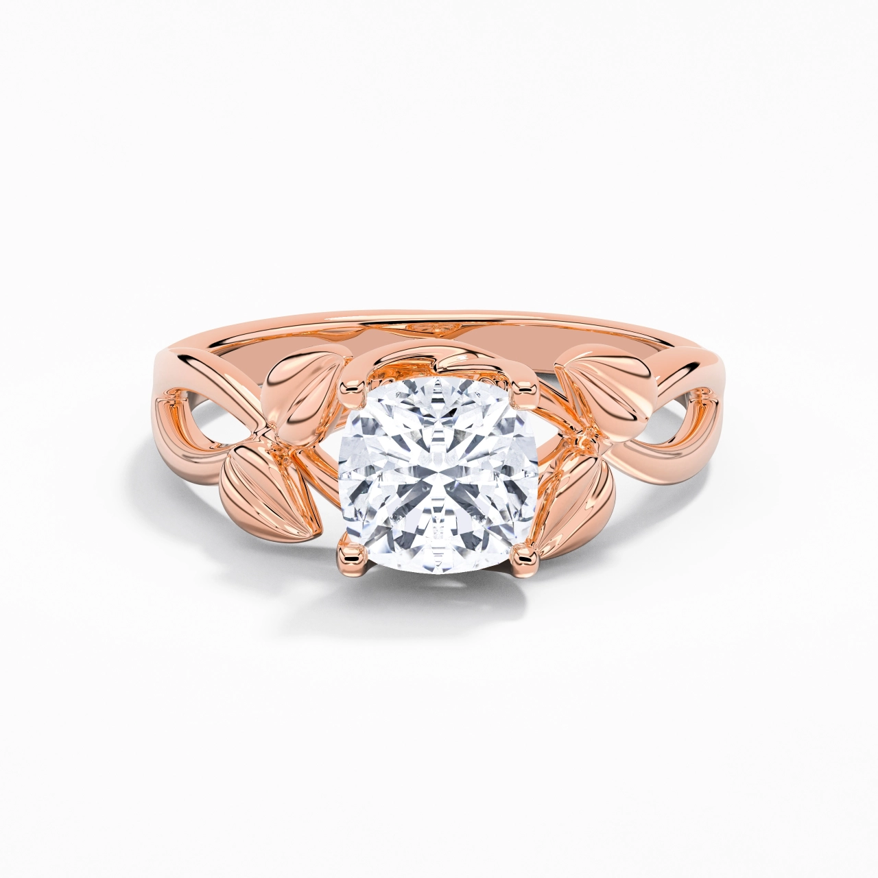 Nature Unique Coussin 2.00ct Moissanite Bague de fiançailles