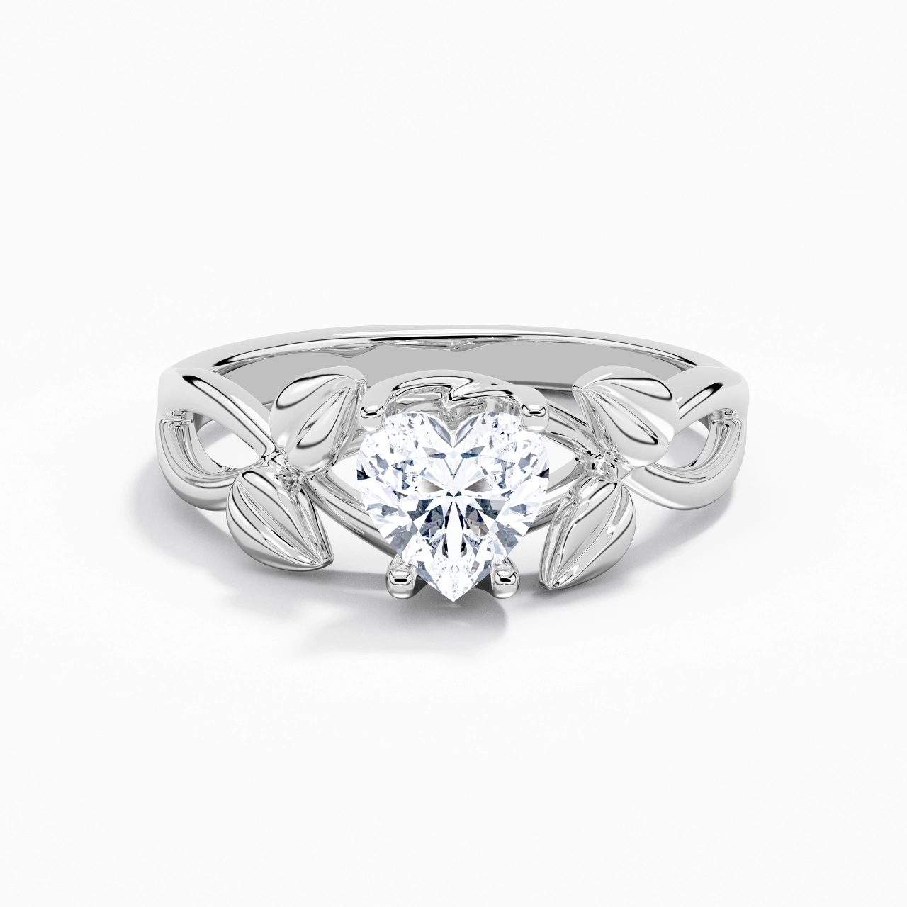 1.00ct Moissanite Bague de fiançailles Argent sterling 925