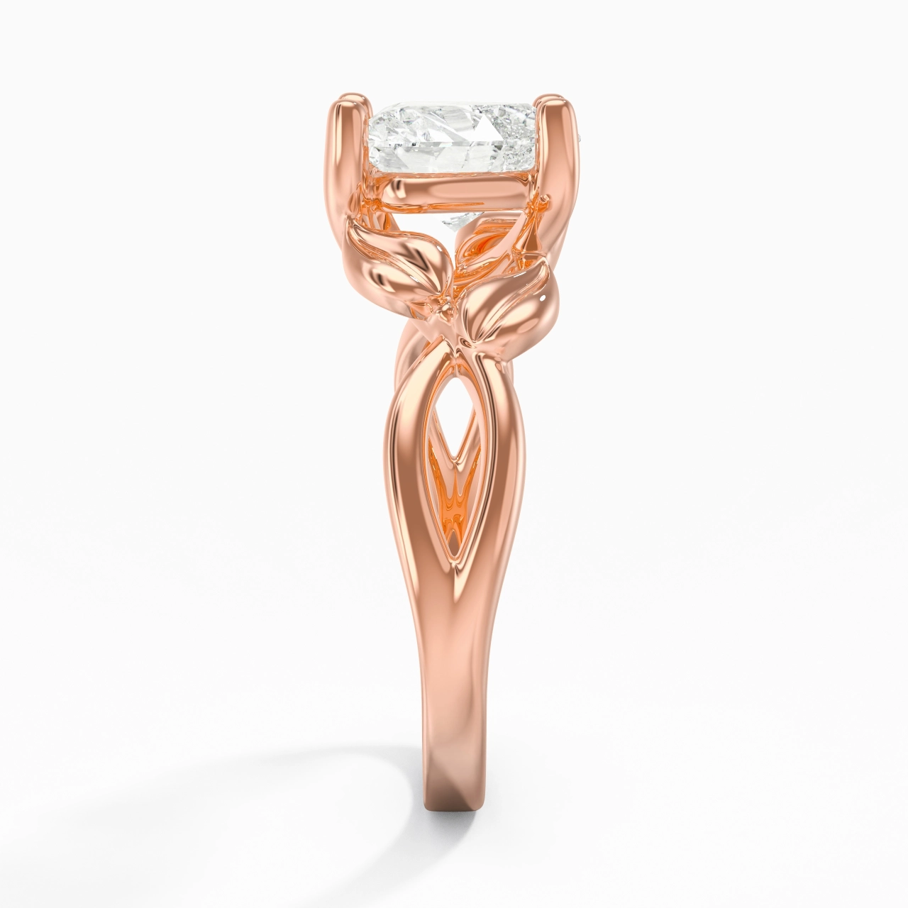 Nature Unique Cœur 2.00ct Moissanite Bague de fiançailles