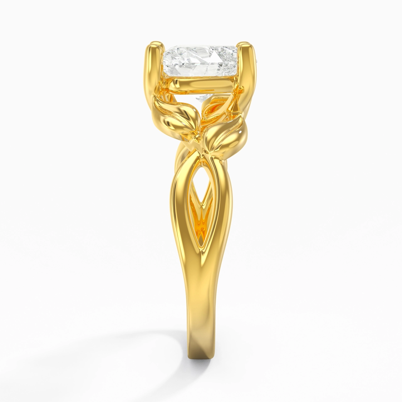 Nature Unique Cœur 2.00ct Moissanite Bague de fiançailles