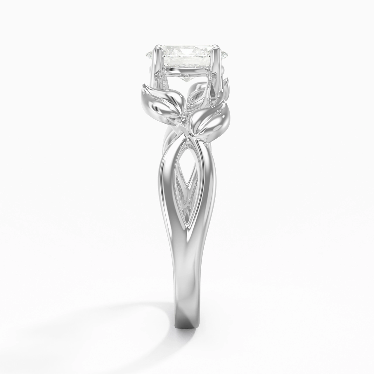 Nature Unique Ovale 1.00ct Moissanite Bague de fiançailles