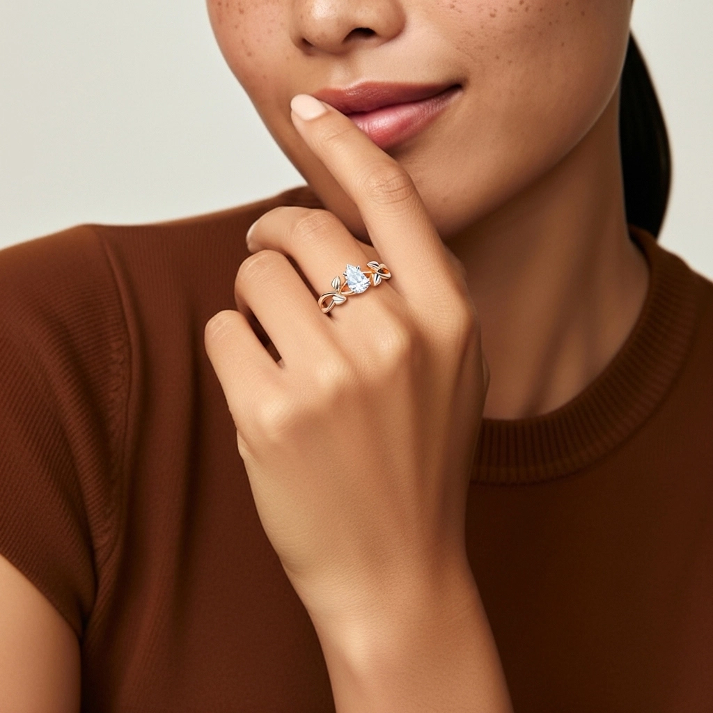 1.00ct Moissanite Bague de fiançailles Argent sterling 925