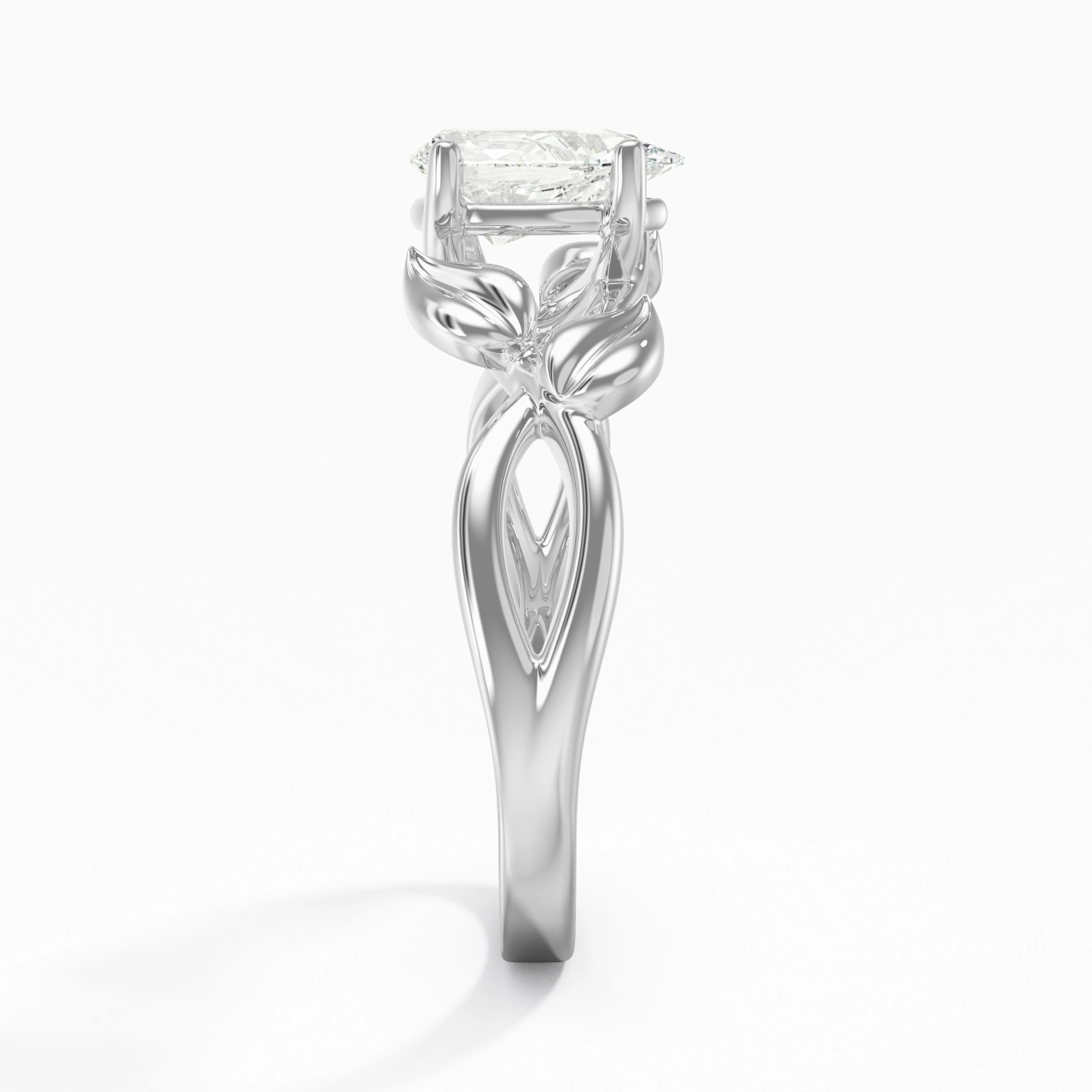 Nature Unique Poire 1.00ct Moissanite Bague de fiançailles