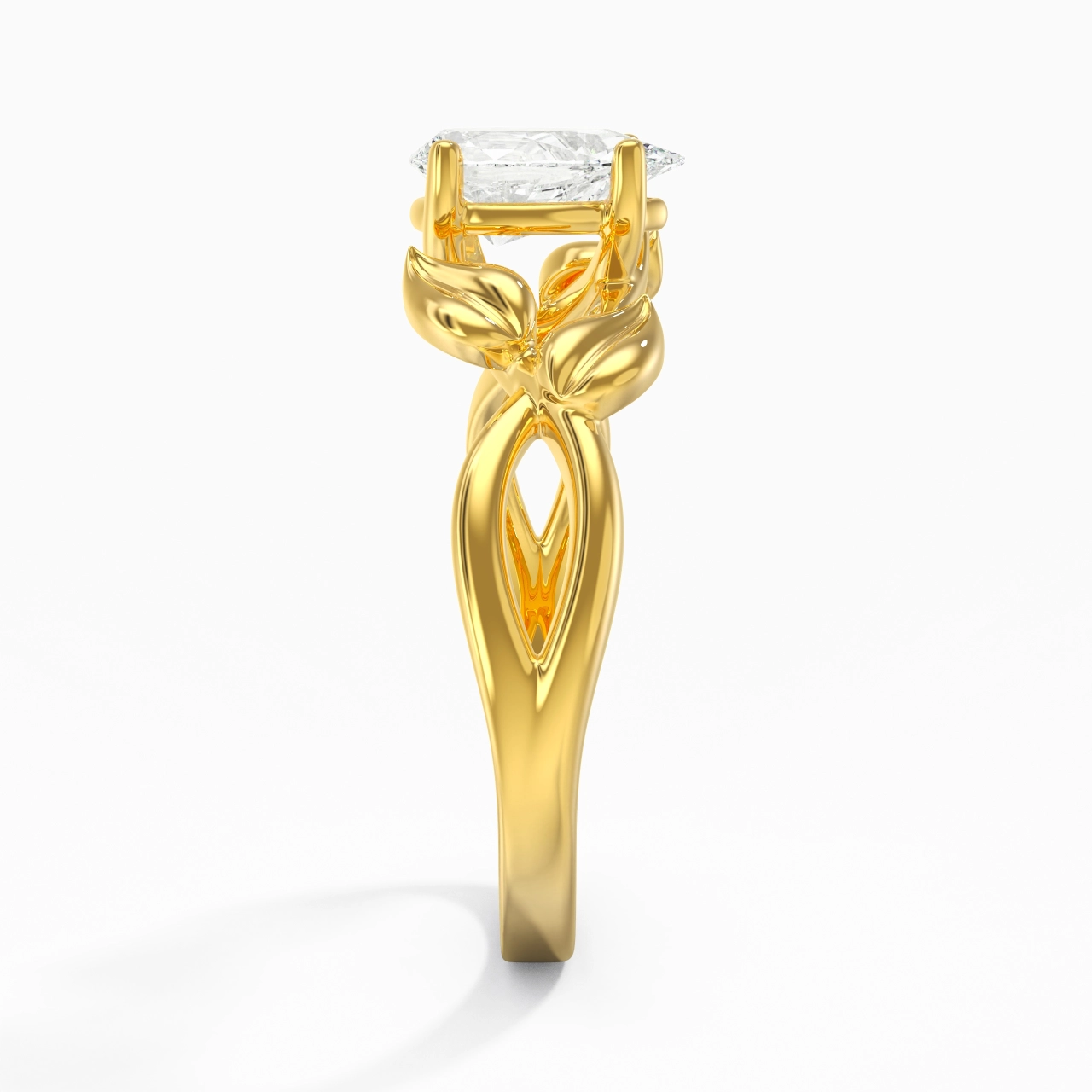 Nature Unique Poire 1.00ct Moissanite Bague de fiançailles