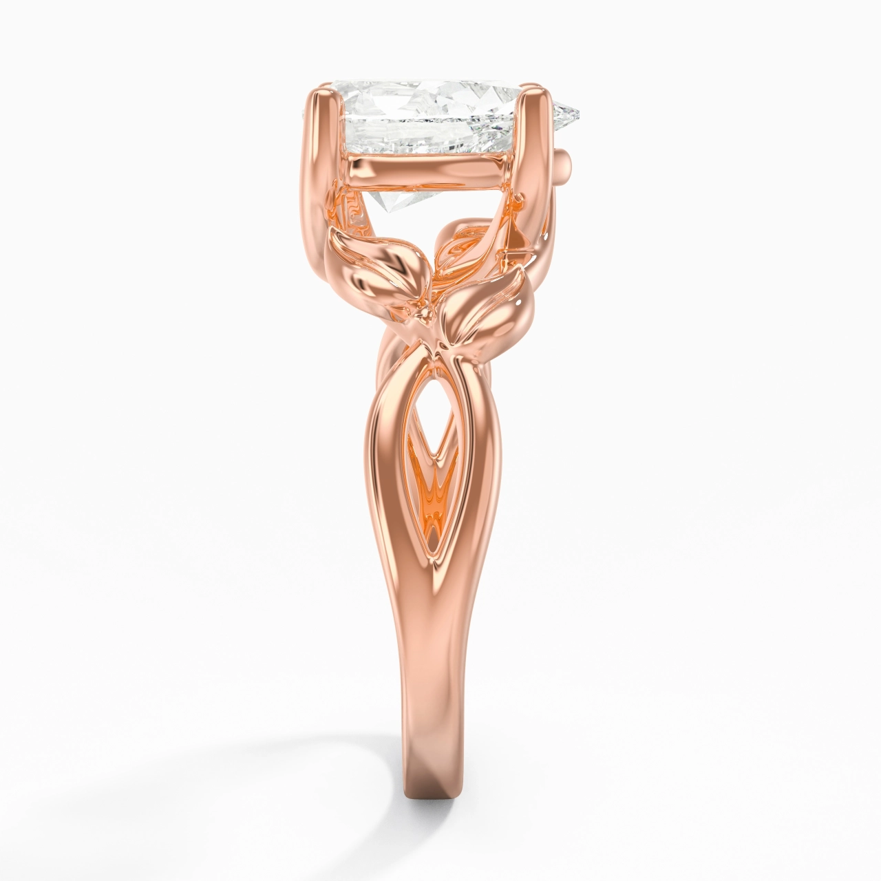 Nature Unique Poire 2.00ct Moissanite Bague de fiançailles