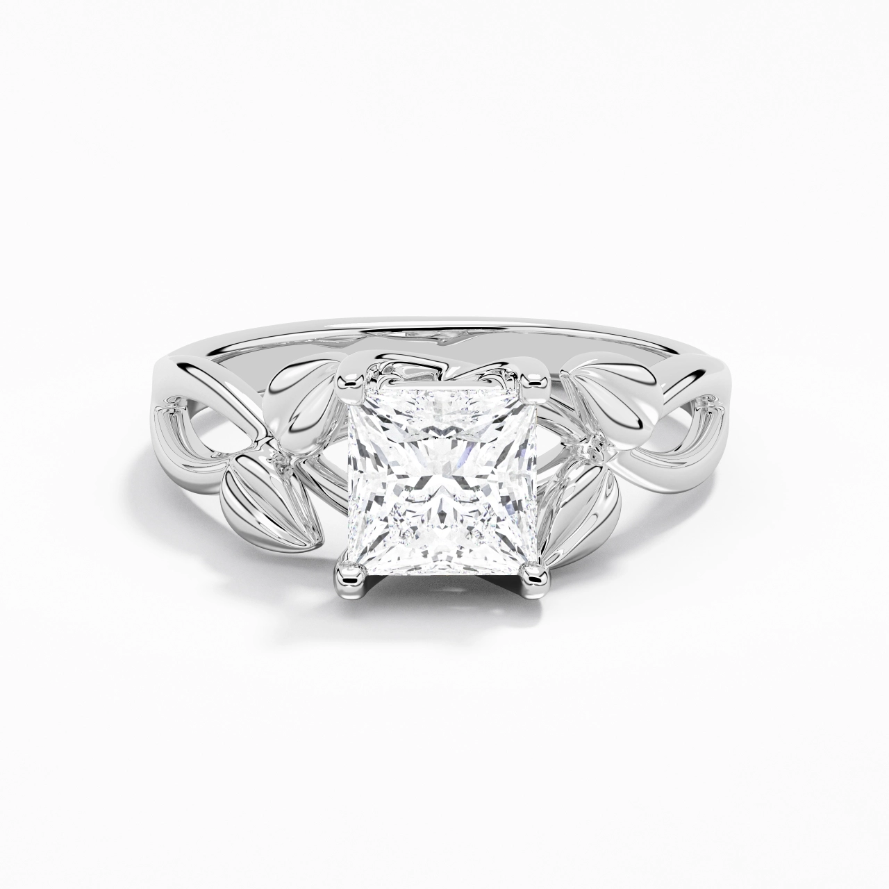 1.50ct Moissanite Bague de fiançailles Argent sterling 925