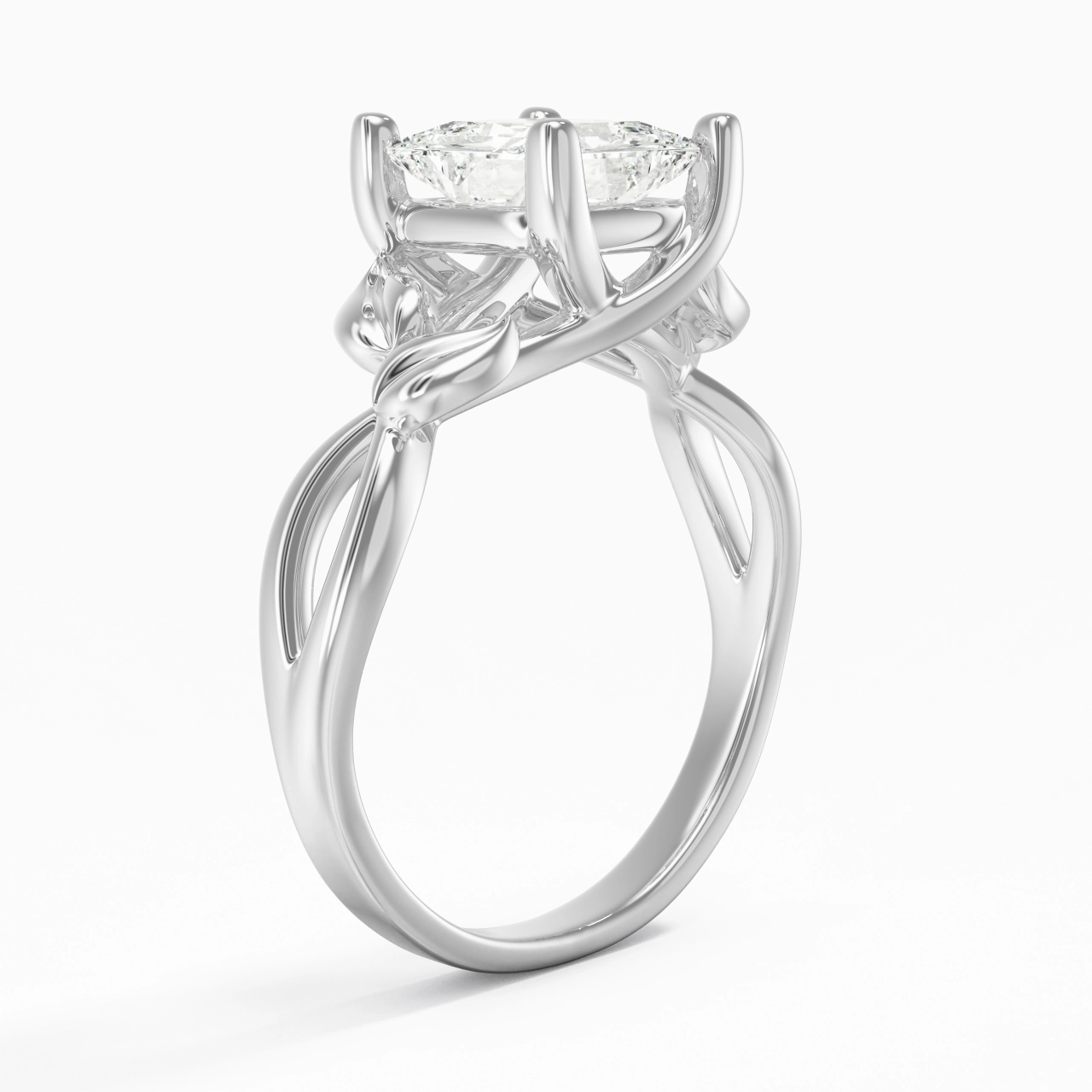 2.00ct Moissanite Bague de fiançailles Argent sterling 925