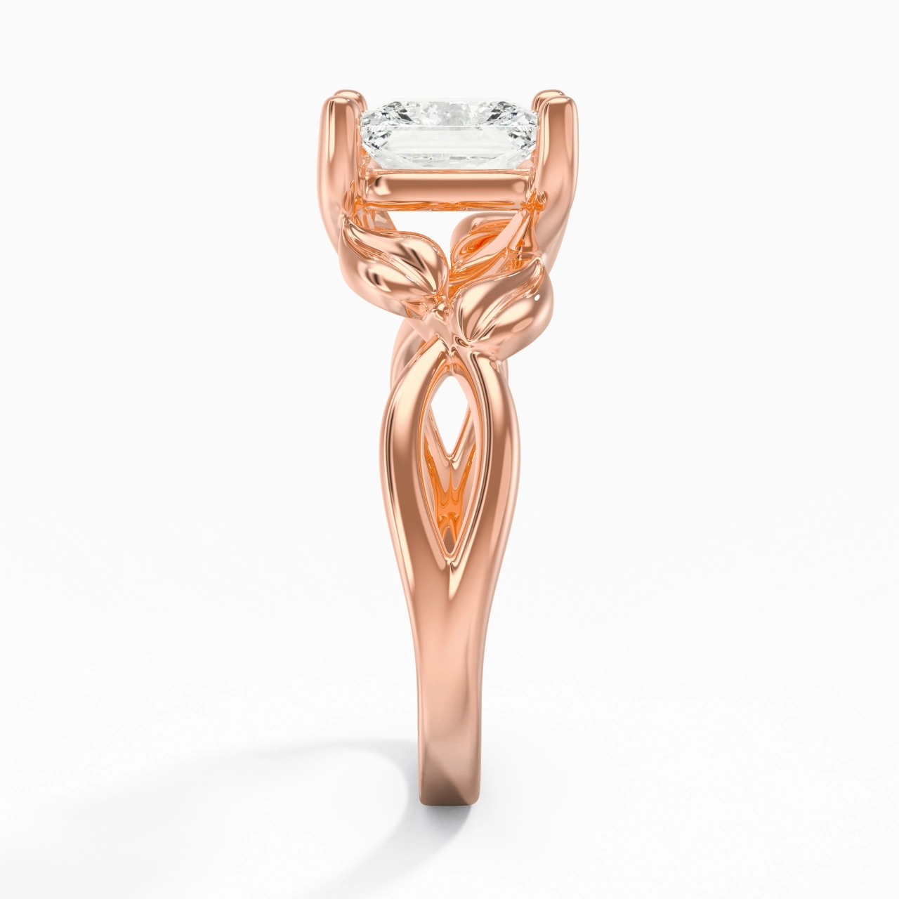 Nature Unique Princesse 2.00ct Moissanite Bague de fiançailles