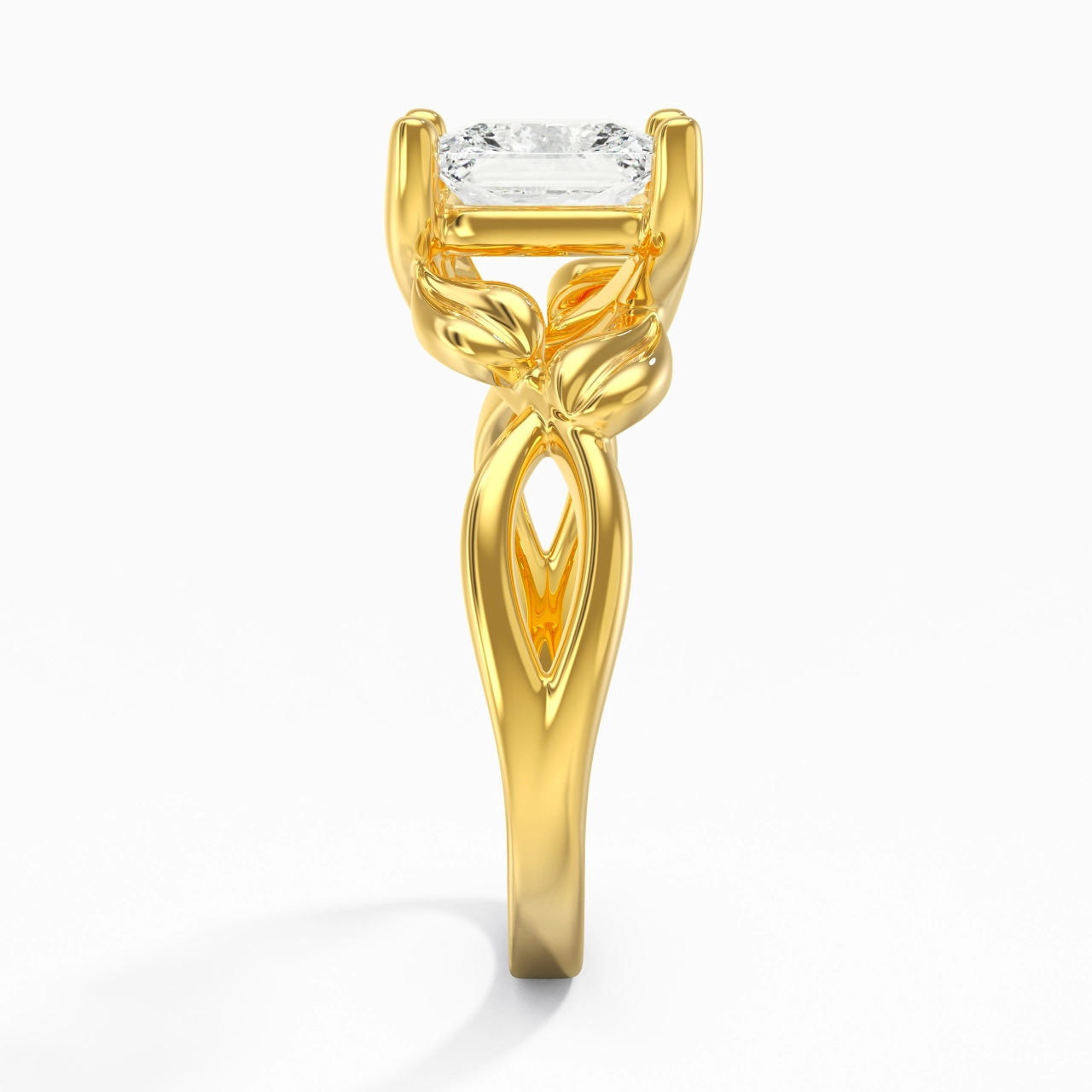 Nature Unique Princesse 2.00ct Moissanite Bague de fiançailles