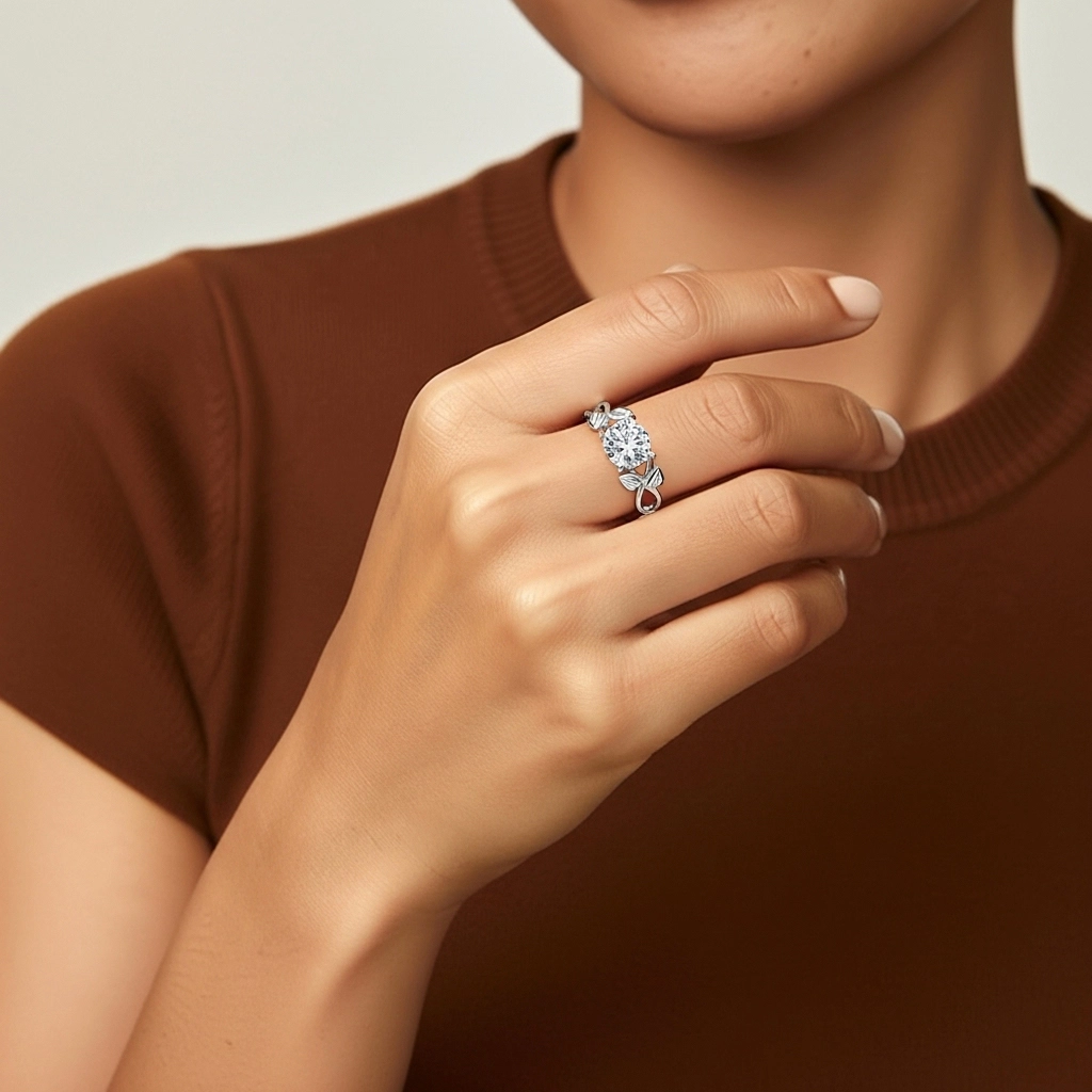 2.00ct Moissanite Bague de fiançailles Argent sterling 925