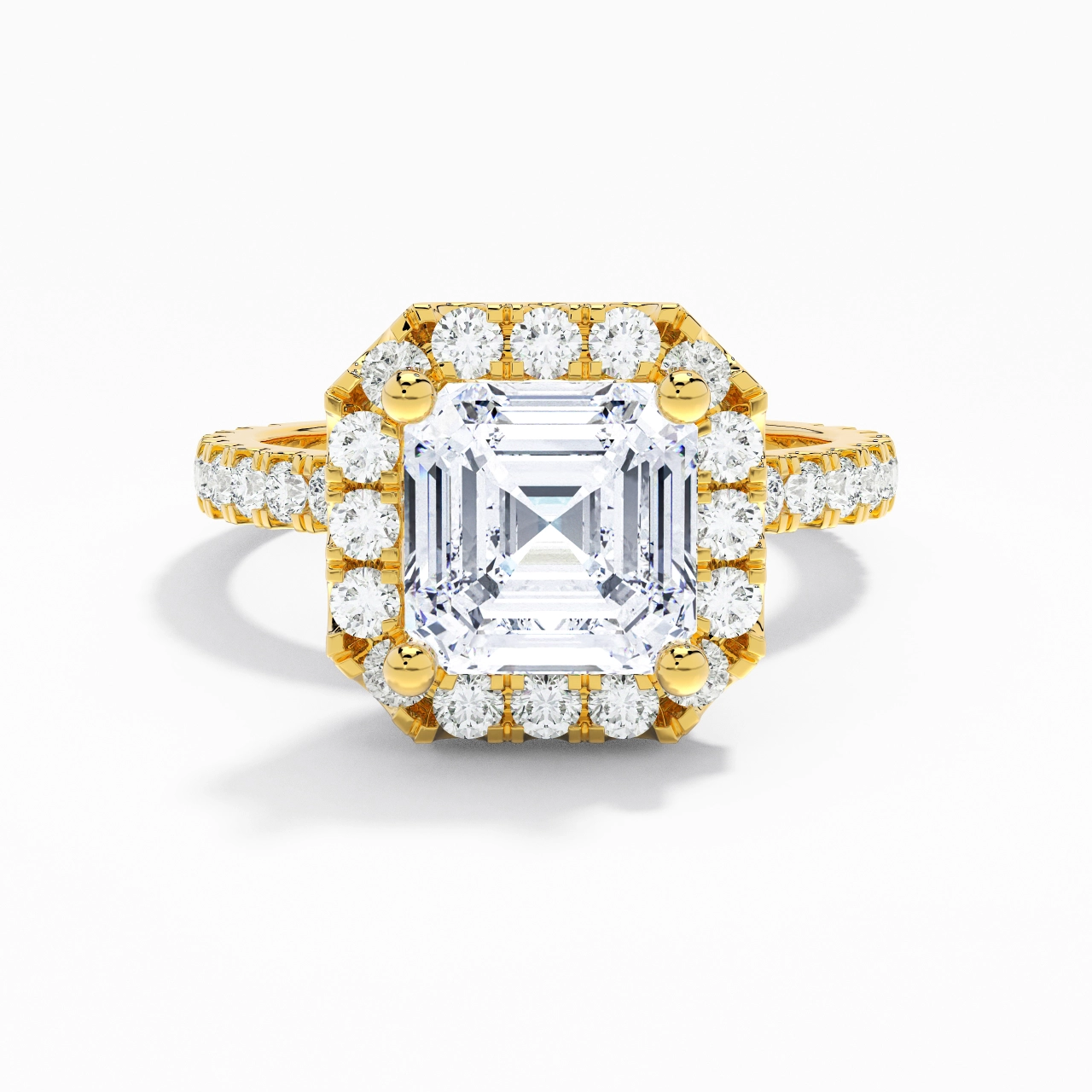 2.00ct Moissanite Engagement Ring 18K Gold