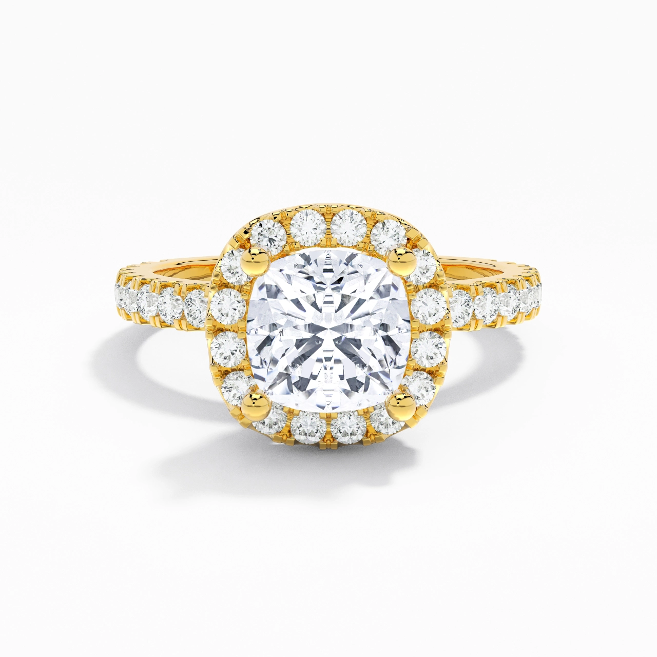 1.50ct Moissanite Engagement Ring 14K Gold