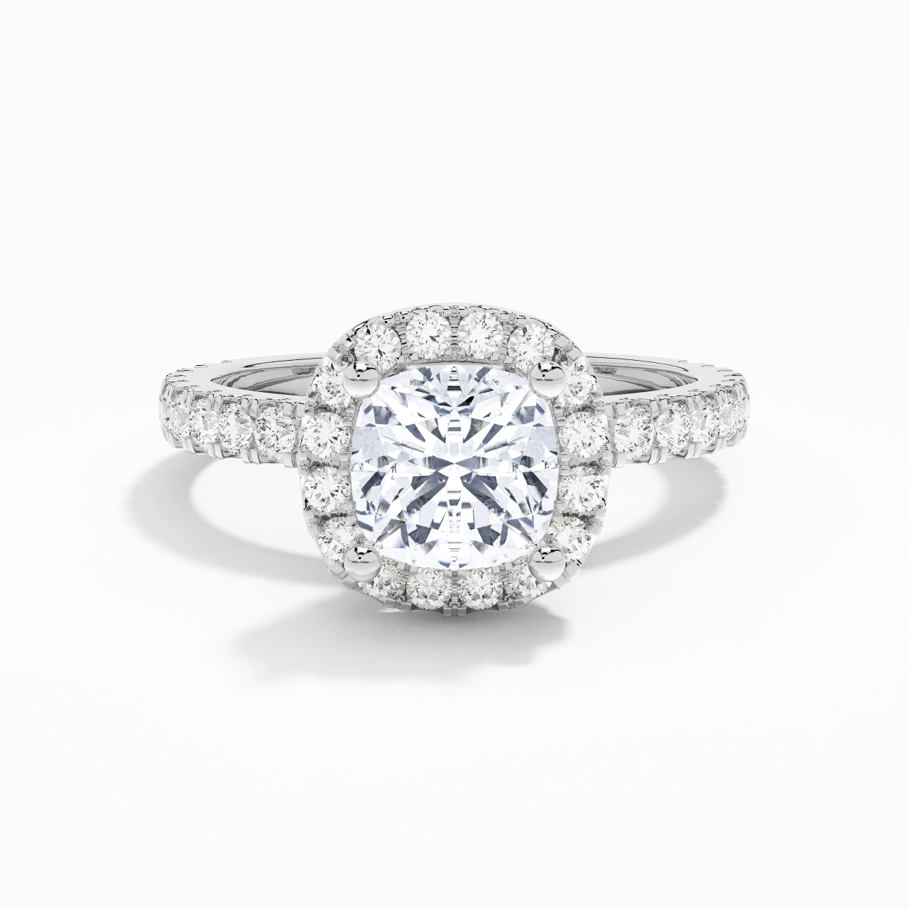 1.00ct Moissanite Engagement Ring Platinum