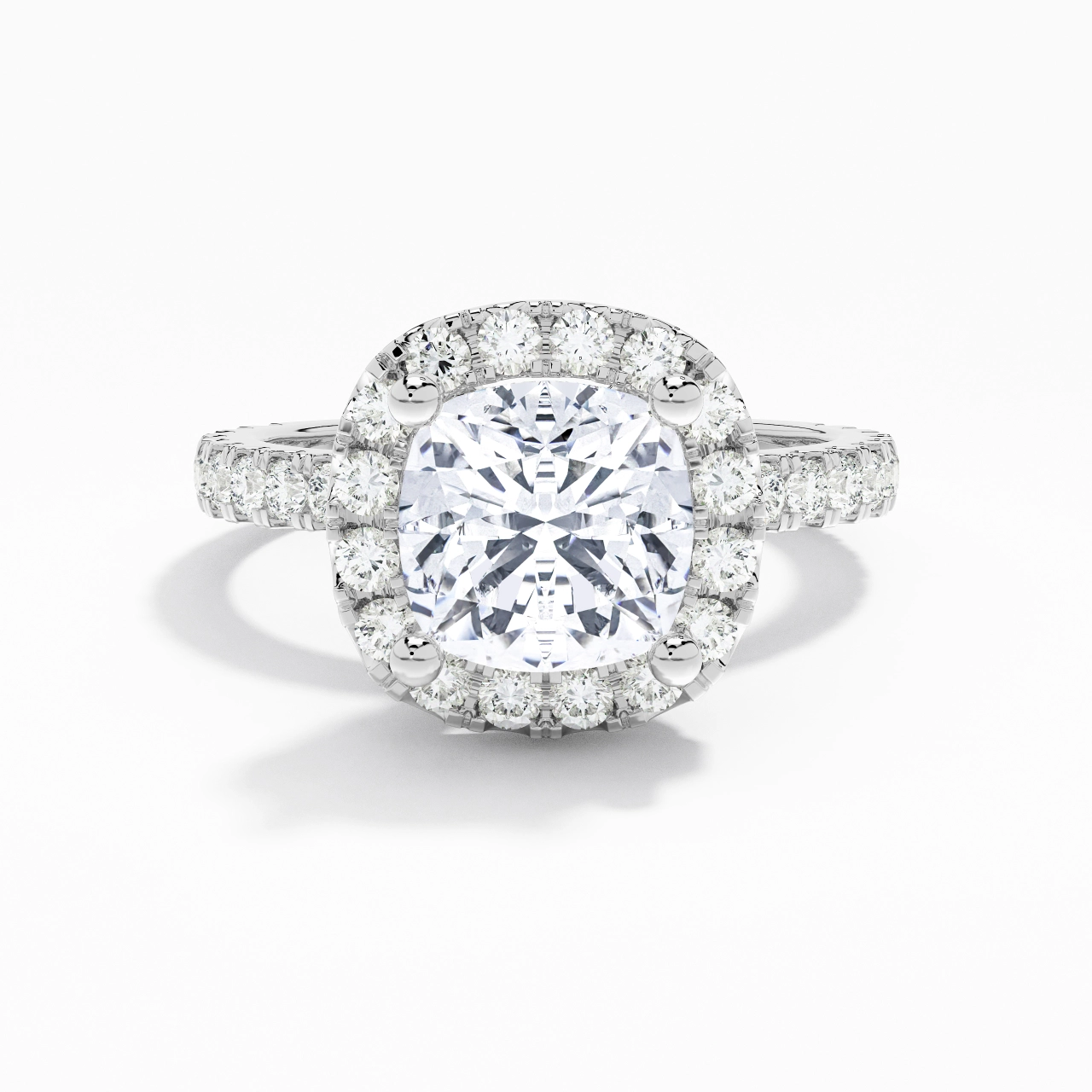 2.00ct Moissanite Engagement Ring Platinum