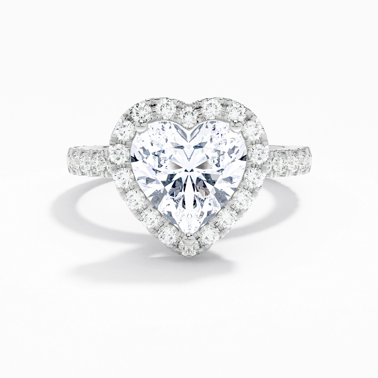 2.00ct Moissanite Engagement Ring Platinum