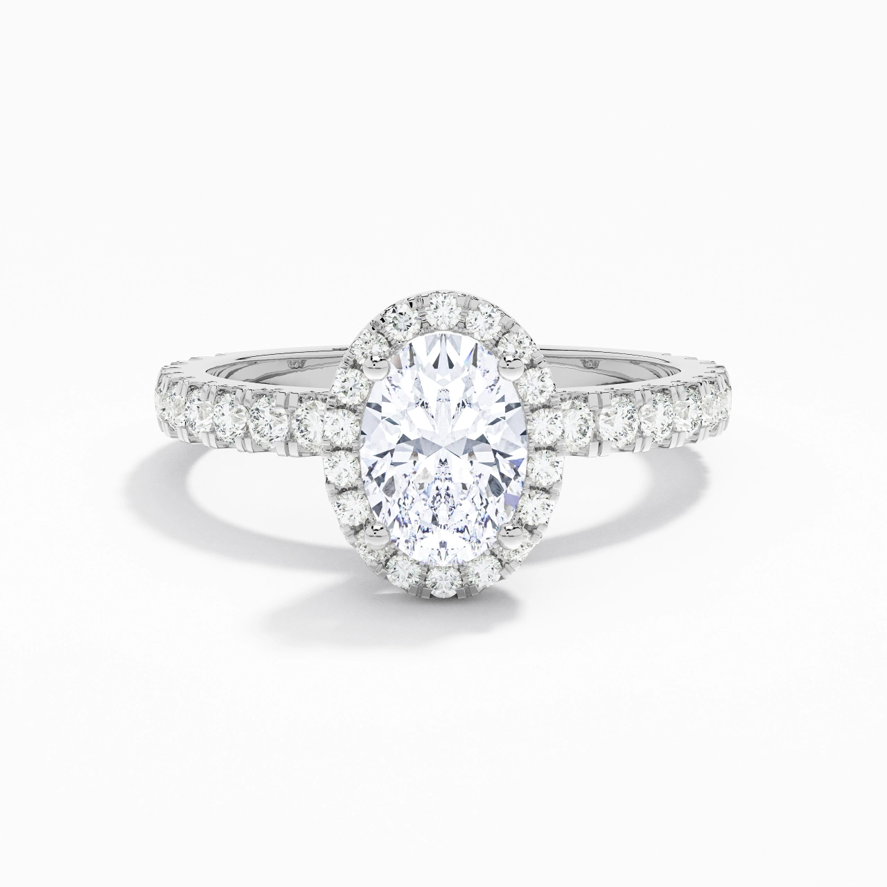 Elegant Oval 1.00ct Moissanite Engagement Ring