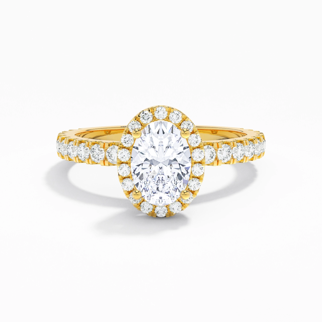 1.00ct Moissanite Bague de fiançailles Or 18 carats