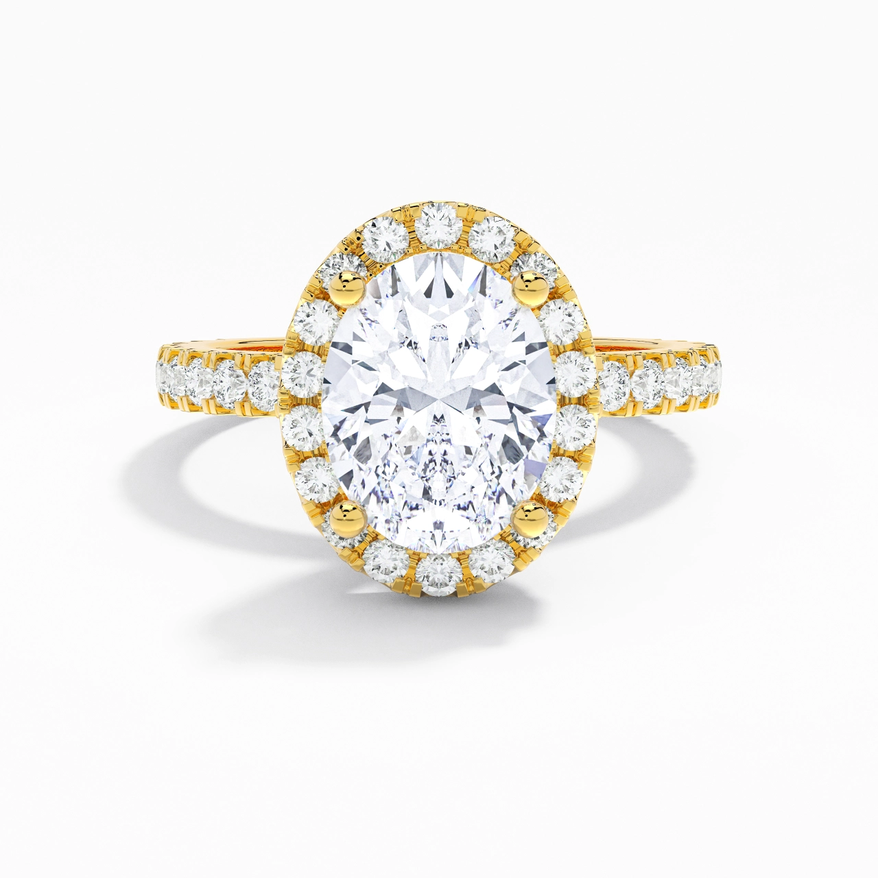 2.00ct Moissanite Engagement Ring 14K Gold