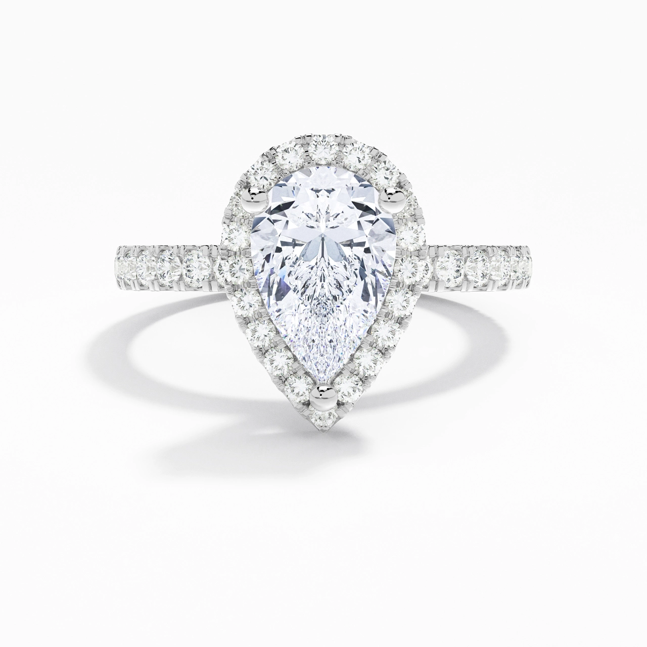 1.50ct Moissanite Engagement Ring Platinum