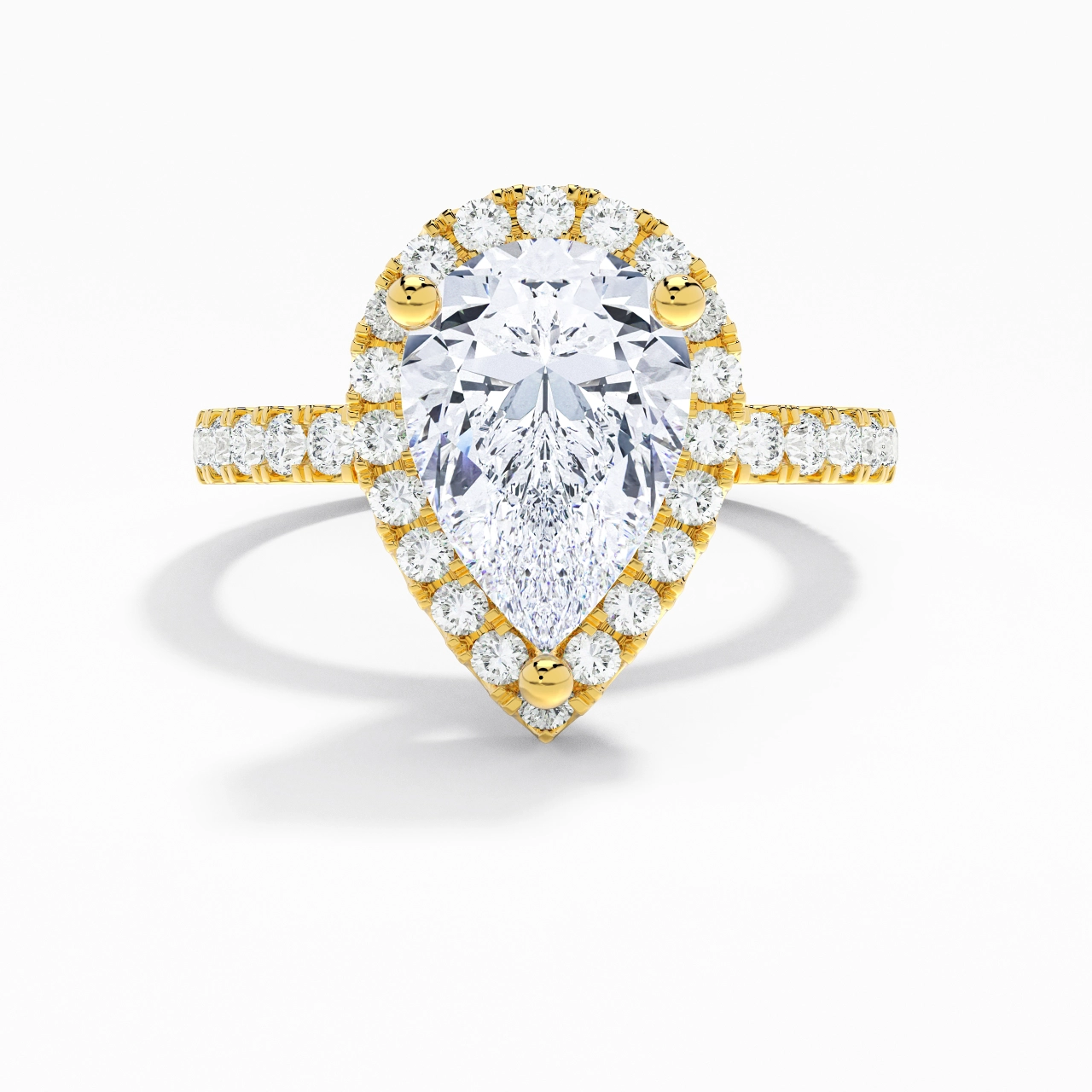 2.00ct Moissanite Engagement Ring 18K Gold