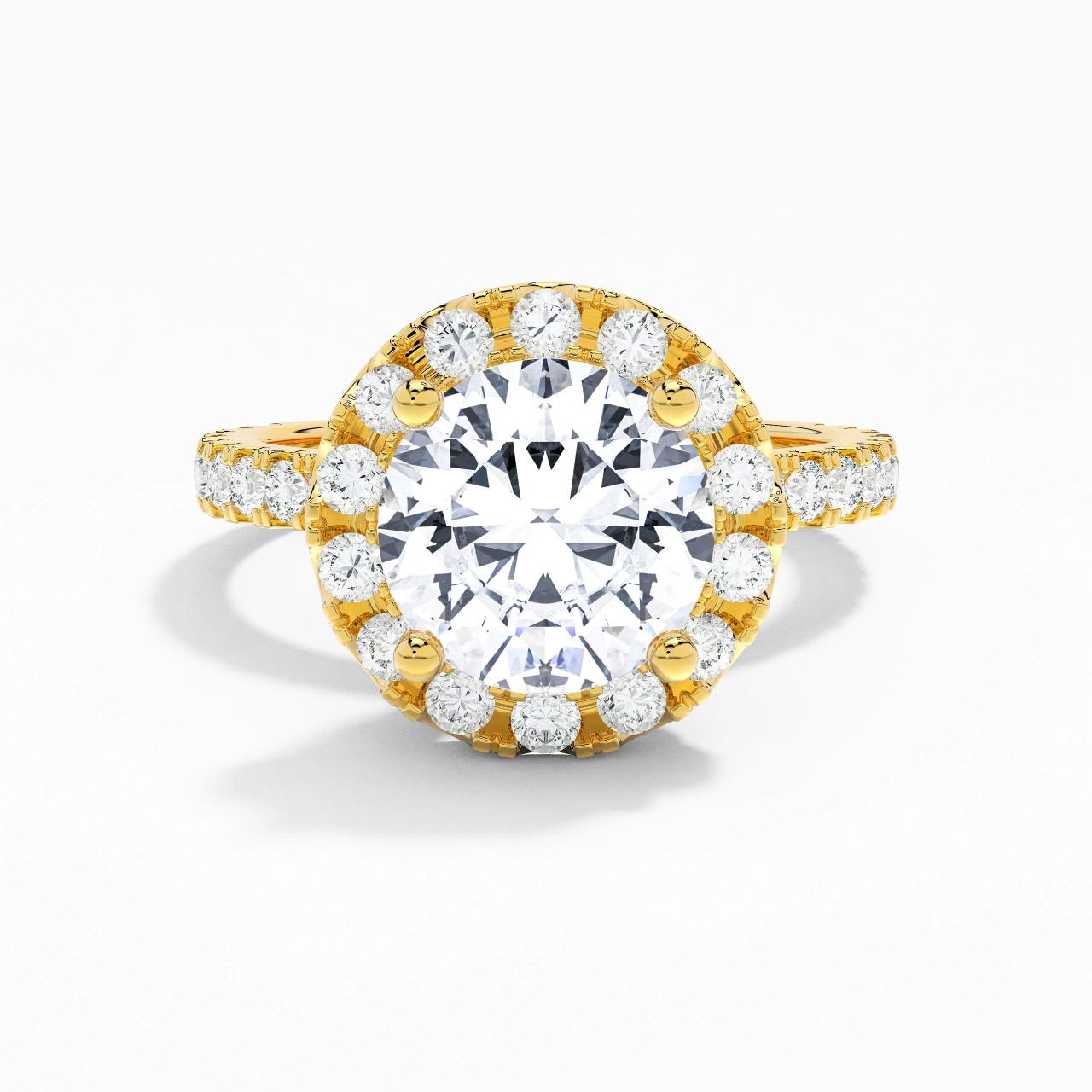 2.00ct Moissanite Engagement Ring 18K Gold