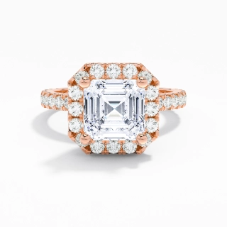 2.00ct Moissanite Engagement Ring 18K Rose Gold