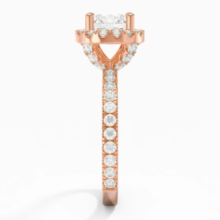 1.50ct Moissanite Engagement Ring 18K Rose Gold