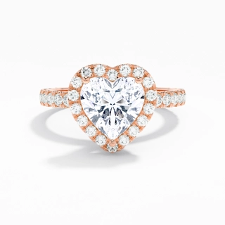 Elegant Heart 1.50ct Moissanite Engagement Ring