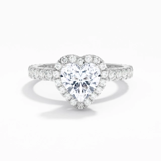 1.00ct Moissanite Engagement Ring Platinum