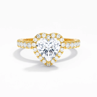 1.00ct Moissanite Engagement Ring 18K Gold