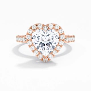 2.00ct Moissanite Engagement Ring 18K Rose Gold