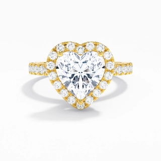 Elegant Heart 2.00ct Moissanite Engagement Ring