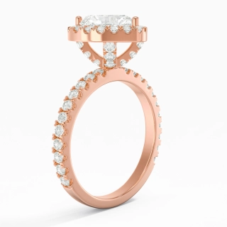 2.00ct Moissanite Engagement Ring 18K Rose Gold