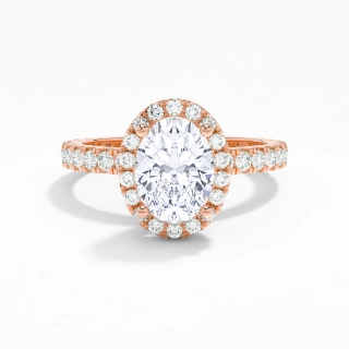 1.50ct Moissanite Engagement Ring 14K Rose Gold