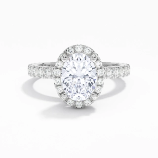 1.50ct Moissanite Engagement Ring Platinum