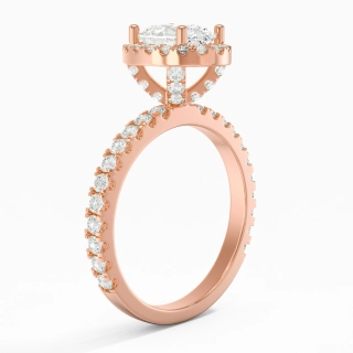 1.50ct Moissanite Engagement Ring 14K Rose Gold