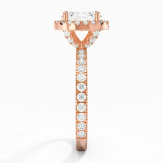 1.50ct Moissanite Engagement Ring 14K Rose Gold