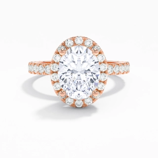 2.00ct Moissanite Engagement Ring 14K Rose Gold