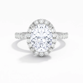 2.00ct Moissanite Engagement Ring Platinum