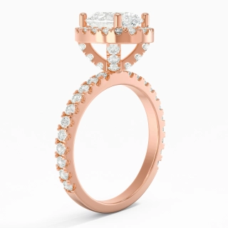 2.00ct Moissanite Engagement Ring 14K Rose Gold