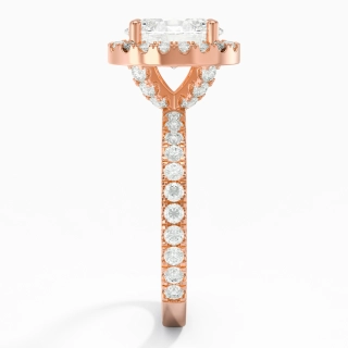 2.00ct Moissanite Engagement Ring 14K Rose Gold