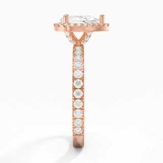 1.00ct Moissanite Engagement Ring 14K Rose Gold