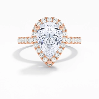 2.00ct Moissanite Engagement Ring 14K Rose Gold