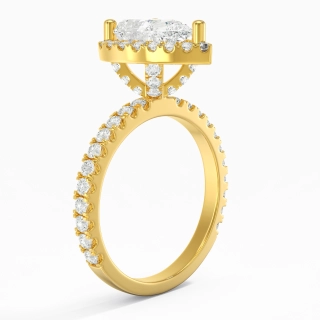 2.00ct Moissanite Engagement Ring 18K Gold