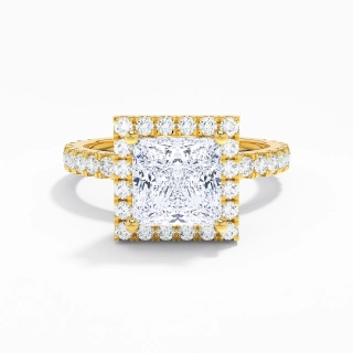 Elegant Princess 1.50ct Moissanite Engagement Ring