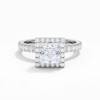 Elegant Princess 1.00ct Moissanite Engagement Ring