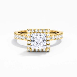 1.00ct Moissanite Engagement Ring 18K Gold